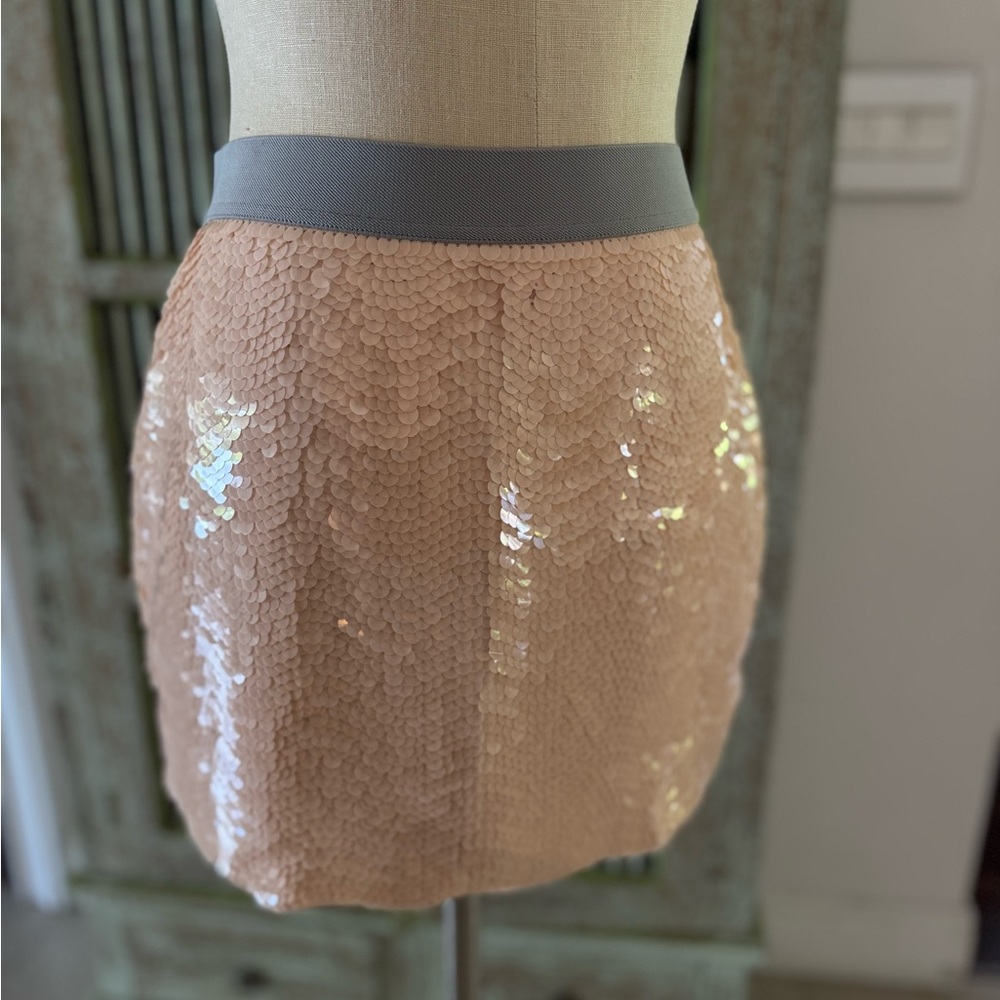 BCBGMaxAzria Sequin Peach Skirt